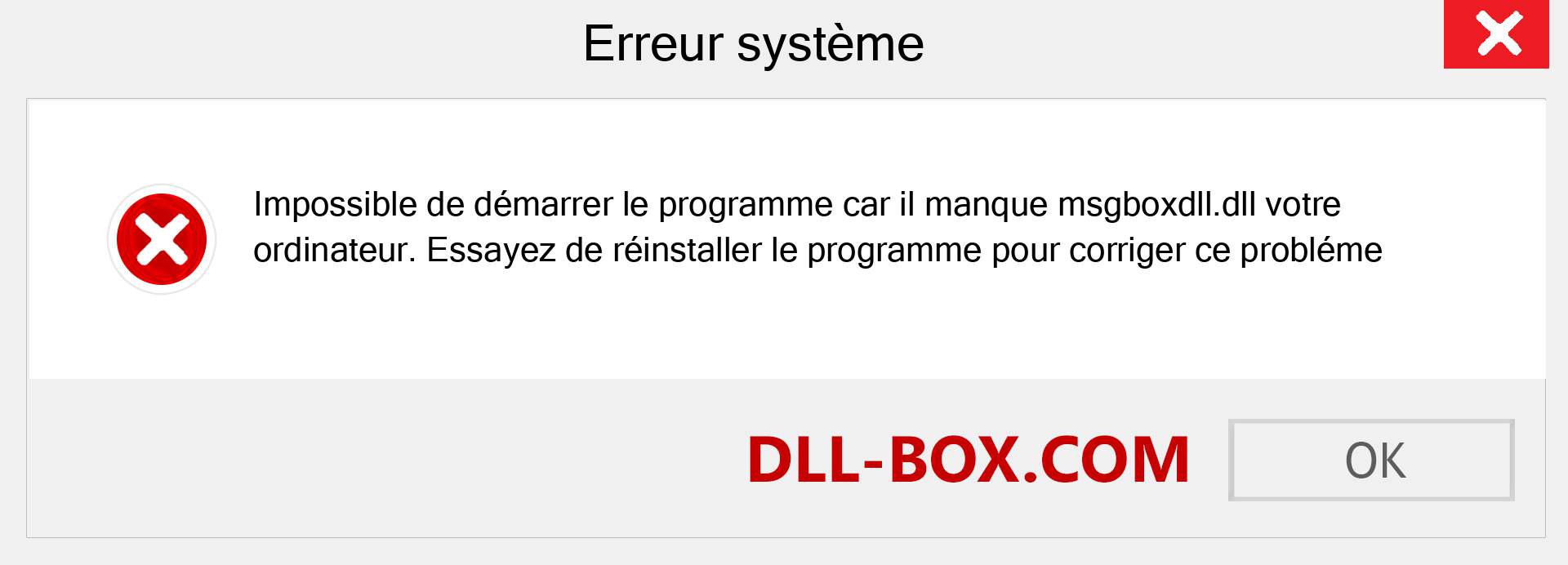 Le fichier msgboxdll.dll est manquant ?. Télécharger pour Windows 7, 8, 10 - Correction de l'erreur manquante msgboxdll dll sur Windows, photos, images