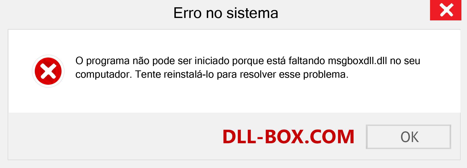 Arquivo msgboxdll.dll ausente ?. Download para Windows 7, 8, 10 - Correção de erro ausente msgboxdll dll no Windows, fotos, imagens